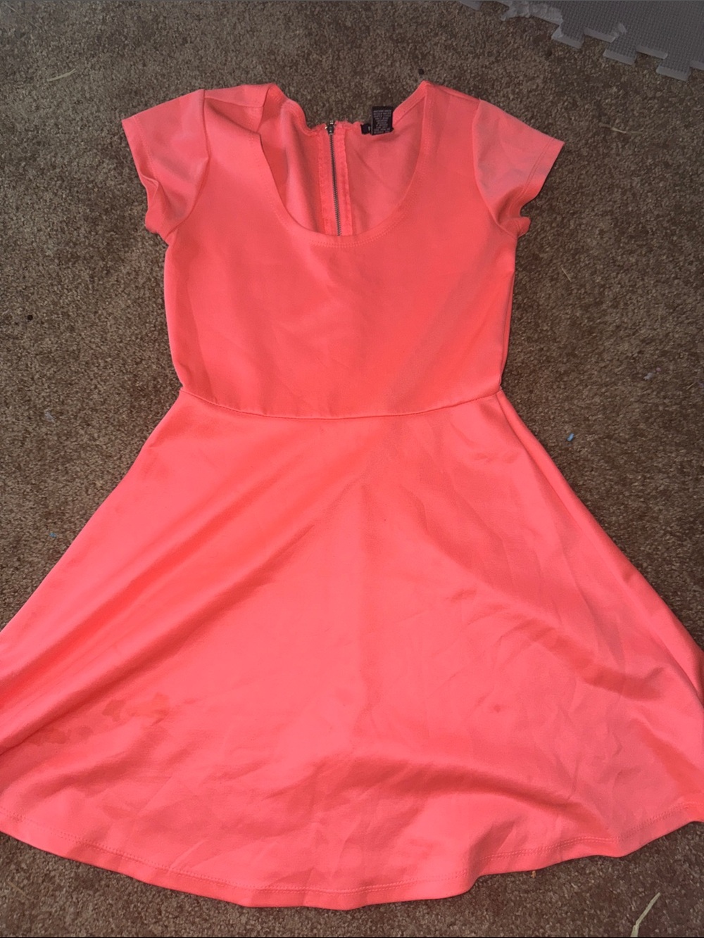 Rue21 Coral Pink Fit & Flare Mini Dress